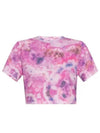 Zela Tie Dye Print Cropped Short Sleeve T-Shirt Pink - ISABEL MARANT - BALAAN 2