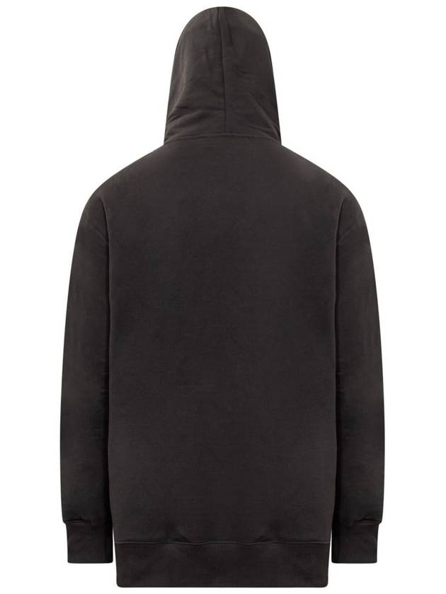 Logo Applique Oversized Fit Hoodie Black - LANVIN - BALAAN 3