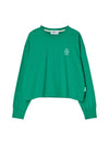 Essential Crop Long Sleeve T-Shirt Green - THE GREEN LAB - BALAAN 2