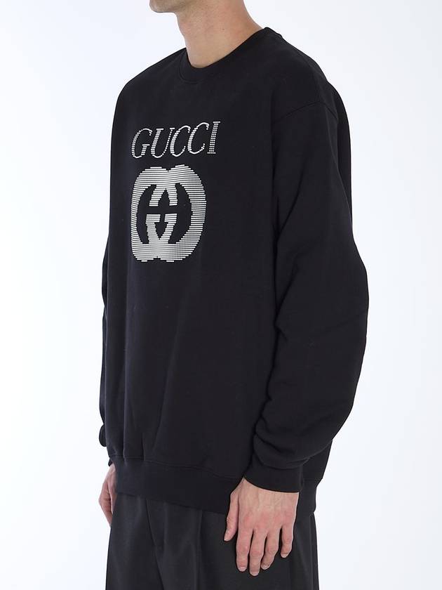 Embellished Logo Crew Neck Sweater Black - GUCCI - BALAAN 3