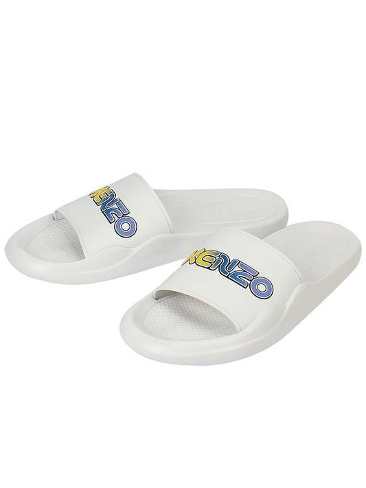 Men's Logo Printing Rubber Slippers White - KENZO - BALAAN 2