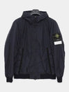 Men's Garment Dyed Crinkle Reps Recycled Nylon Primaloft TC Hooded Jacket Navy - STONE ISLAND - BALAAN 2