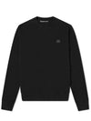 Face Patch Crew Neck Knit Top Black - ACNE STUDIOS - BALAAN 2