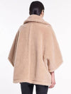 ADESSO Wool Silk Teddy Fabric Fur Cape Albino - MAX MARA - BALAAN.