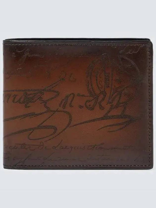 Multicard slot bill slip pocket debossed leather wallet - BERLUTI - BALAAN 1