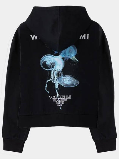 Luminous Jellyfish Back Logo Hoodie Black - WOOYOUNGMI - BALAAN 2