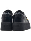 Downtown Bold Leather Low Top Sneakers Black - PRADA - BALAAN 5