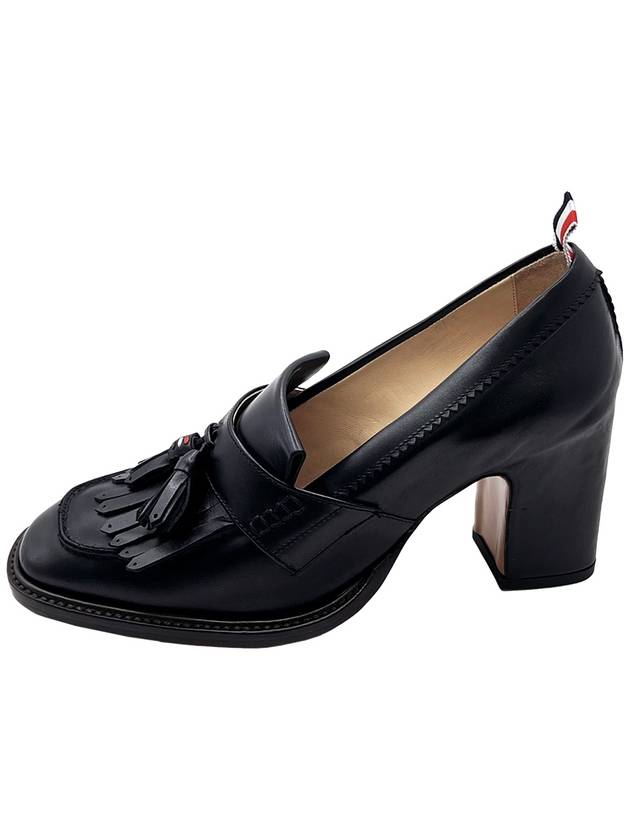 Box Calf 7.5MM Block Tassel Quilted Loafers Pumps Black - THOM BROWNE - BALAAN 4