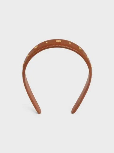 Triomphe Calfskin Headband Tan - CELINE - BALAAN 1