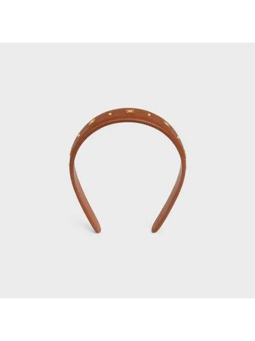 Triomphe Calfskin Headband Tan - CELINE - BALAAN 1