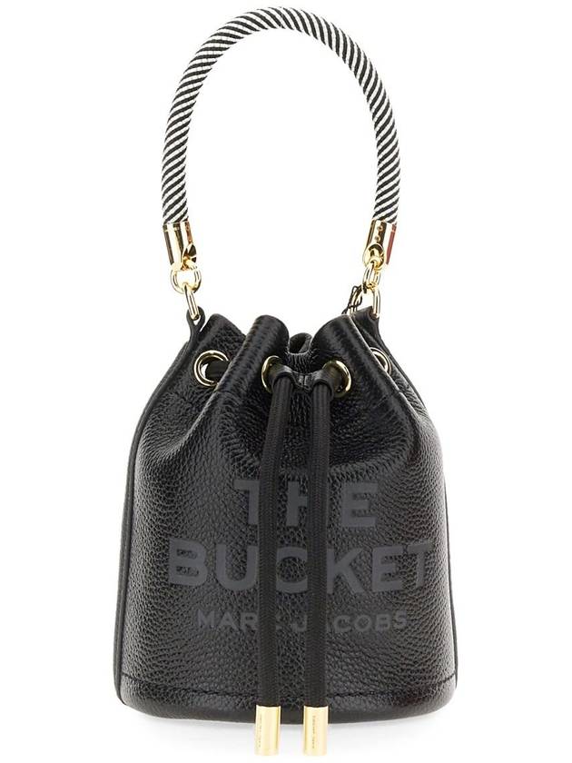 Micro Leather Mini Bucket Bag Black - MARC JACOBS - BALAAN 4