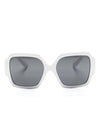 Square Frame Sunglasses White - VERSACE - BALAAN 1