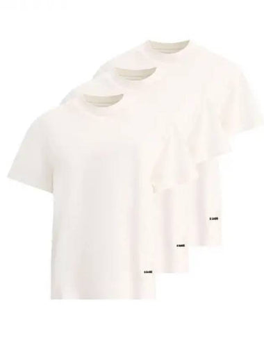 Logo patch white t shirt 3 pack 270168 - JIL SANDER - BALAAN 1