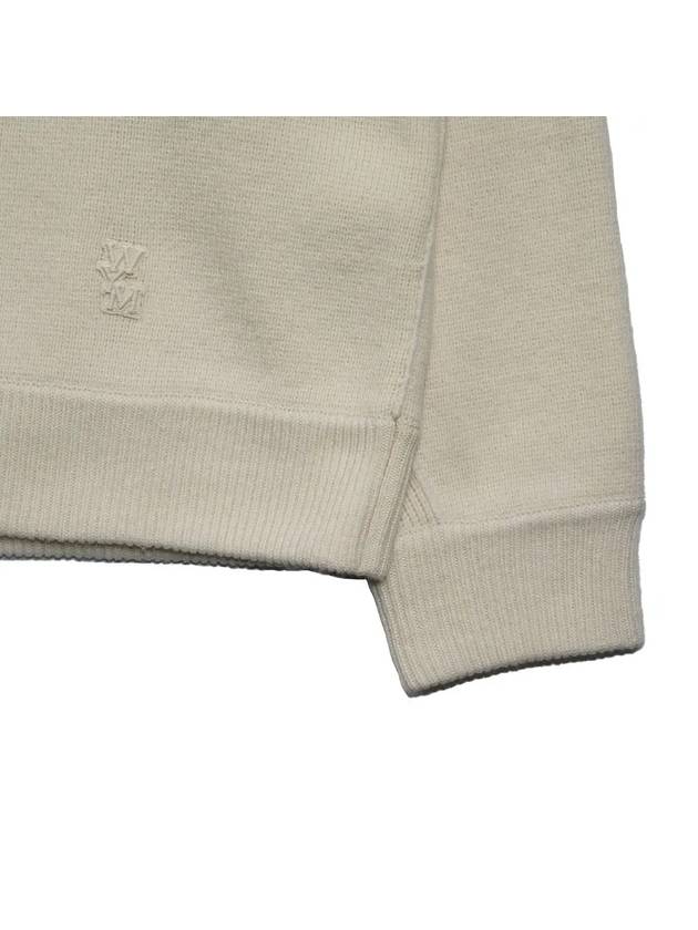 Men's Wool Crew Neck Sweatshirt Knit Ivory W233KN05506I - WOOYOUNGMI - BALAAN 5