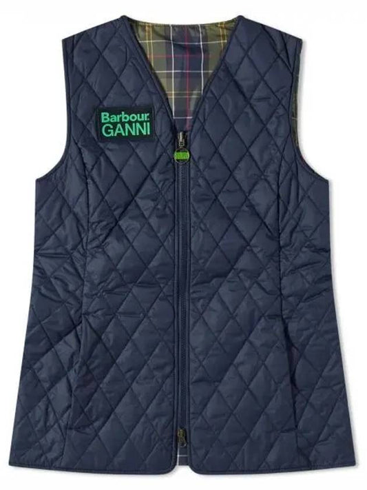 Betty Reversible Diamond Quilting Vest Navy - BARBOUR - BALAAN 2