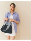 Two way shopper tote bag navy - PLEATSMAMA - BALAAN 3