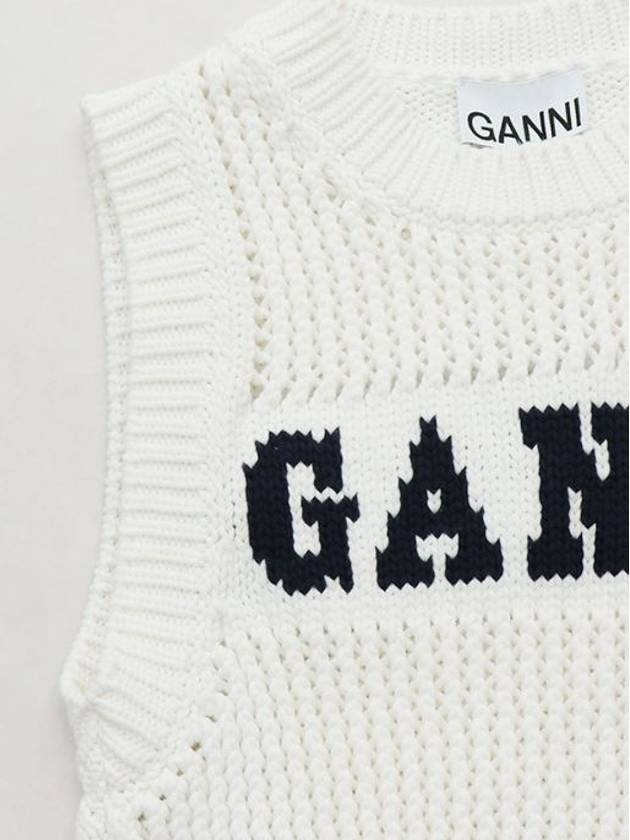 white knit sleeveless - GANNI - BALAAN 8