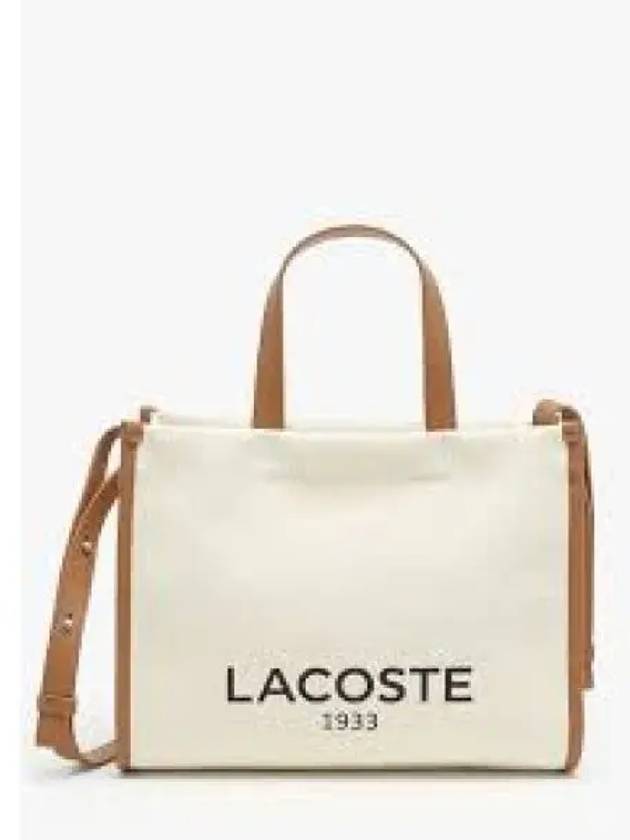 Women s Heritage Canvas Tote Bag Natural Tan 1280184 - LACOSTE - BALAAN 1