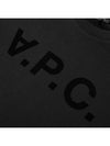 Men's VPC Logo Print Crew Neck Sweatshirt Black - A.P.C. - BALAAN 3