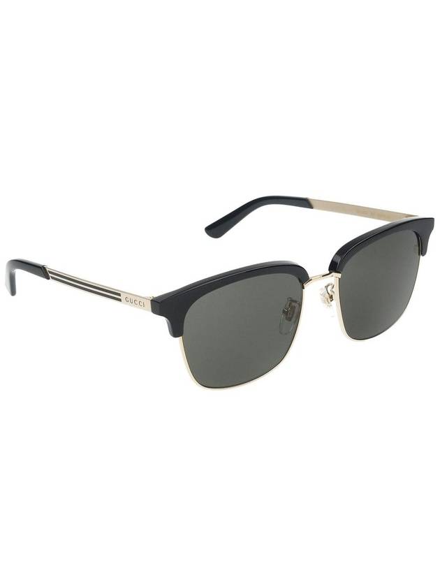 Eyewear Gold Rim Acetate Sunglasses  Gold Black - GUCCI - BALAAN 4