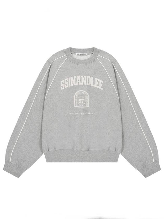 97 College Piping Short Sweatshirt Melange Gray - SSINANDLEE - BALAAN 2