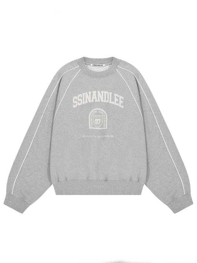 97 College Piping Short Sweatshirt Melange Grey - SSINANDLEE - BALAAN 2