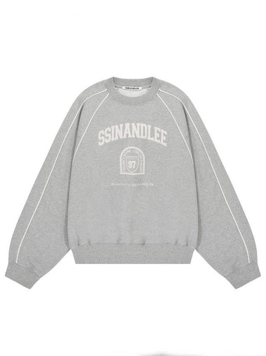 97 College Piping Short Sweatshirt Melange Grey - SSINANDLEE - BALAAN 1