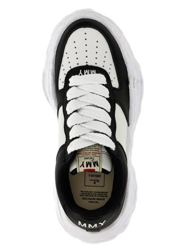 Wayne OG Sole Leather Low Top Sneakers Black White - MAISON MIHARA YASUHIRO - BALAAN 5