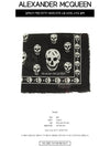 Skull Print Scarf Black - ALEXANDER MCQUEEN - BALAAN 3