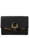 Gancini Calfskin Card Wallet Black - SALVATORE FERRAGAMO - BALAAN 2