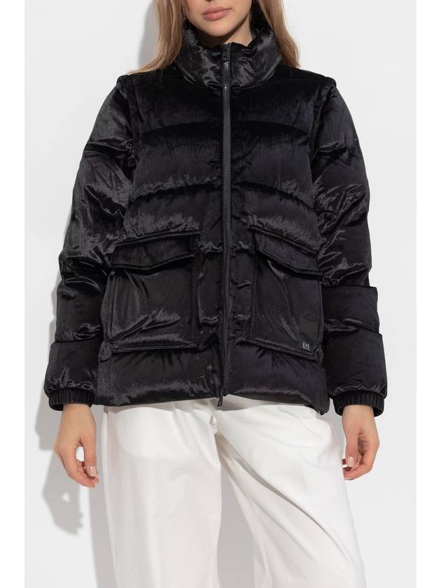 EA7 Emporio Armani Padded Jacket With Detachable Sleeves, Women's, Black - EMPORIO ARMANI - BALAAN 3