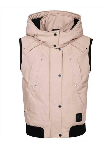 Logo Patch Padding Vest Pink - MOOSE KNUCKLES - BALAAN 1