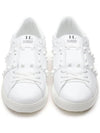 Rockstud Untitled Low Top Sneakers White - VALENTINO - BALAAN 4