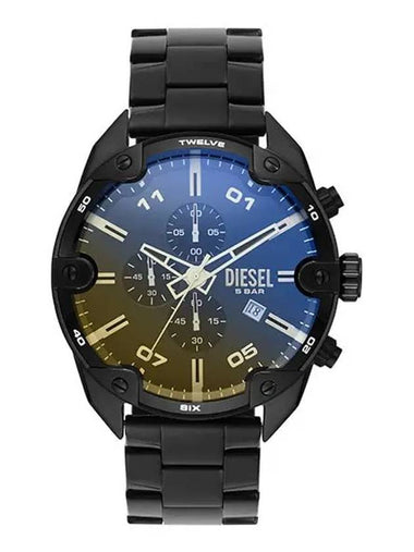 Spike Chronograph Stainless Steel Watch Black - DIESEL - BALAAN 1