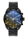 Spike Chronograph Stainless Steel Watch Black - DIESEL - BALAAN 3