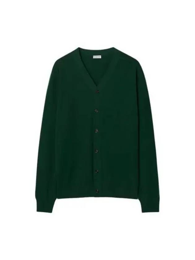 Fine Merino Wool Cardigan Green - BURBERRY - BALAAN 2