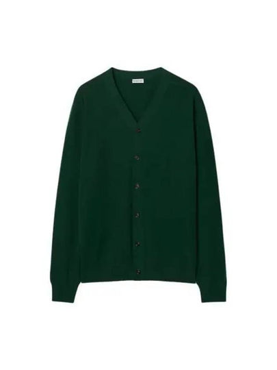 Fine Merino Wool Cardigan Green - BURBERRY - BALAAN 2