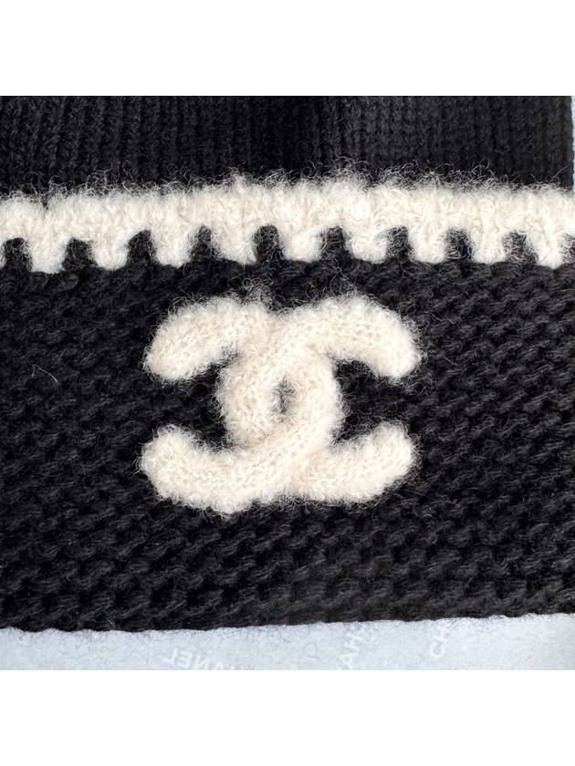 Cashmere Beanie Black White - CHANEL - BALAAN 4