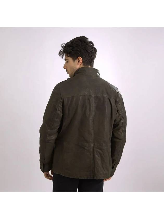 Italian mock neck pocket point sheepskin jacket ALJP125 - IKALOOOK - BALAAN 3