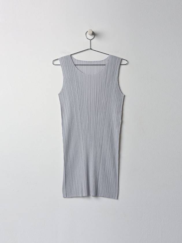 Pleated Sleeveless Short Dress Grey - ISSEY MIYAKE - BALAAN 2