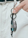 Navajo Feather Beads Keyring Black - KND - BALAAN 7