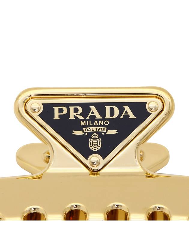 Women's Logo Metal Hair Clip Gold - PRADA - BALAAN 6