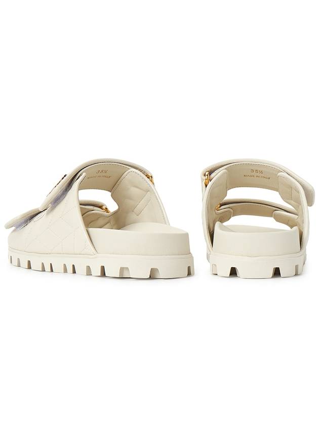 Matelasse Nappa Leather Slides White - MIU MIU - BALAAN 7