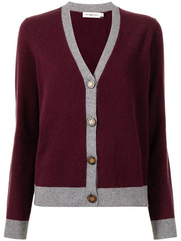 ColorBlock Cashmere Women’s Cardigan 85425 - TORY BURCH - BALAAN 1