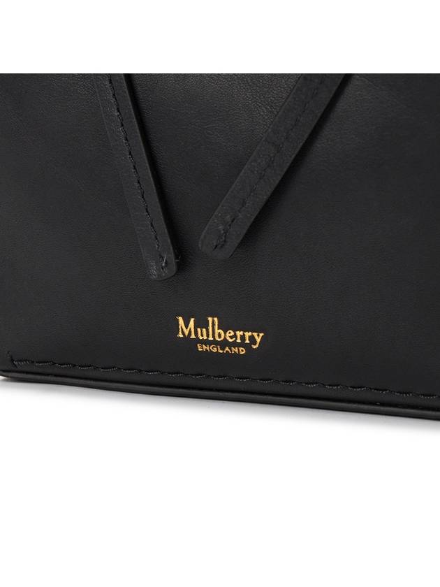 Clovelly Logo Leather Shoulder Bag Black - MULBERRY - BALAAN 8