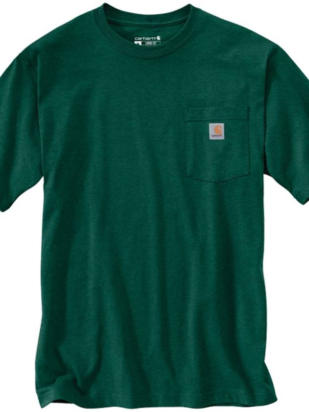 Pocket Short Sleeve Tee Northwood Heather Sleeves K87 G55 - CARHARTT - BALAAN 4