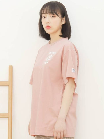 Symbol Logo Printing Overfit Short Sleeve T-Shirt Pink - CODE I'M - BALAAN 1