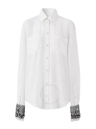 Burberry Paola Crepe De Chine Silk Shirt Brand Size 2 US Size 0 - BURBERRY - BALAAN 1