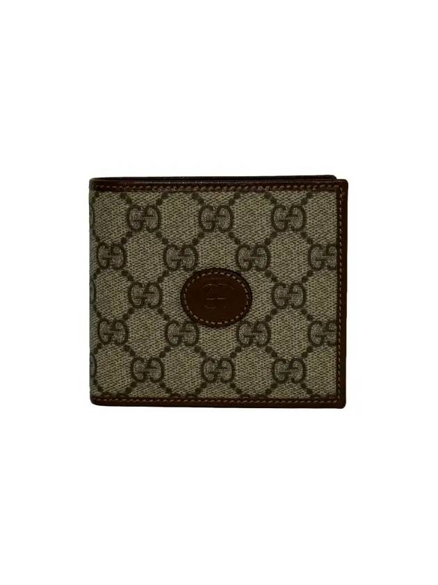 GG Logo Interlocking Half Wallet Brown - GUCCI - BALAAN 2