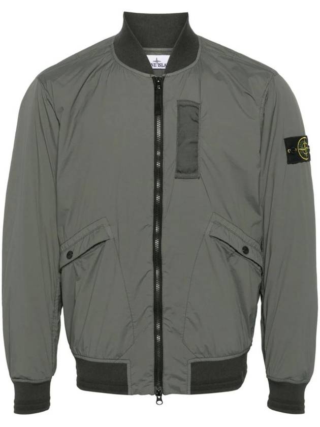 Skin Touch Nylon TC Primaloft Bomber Jacket Musk Green - STONE ISLAND - BALAAN 1